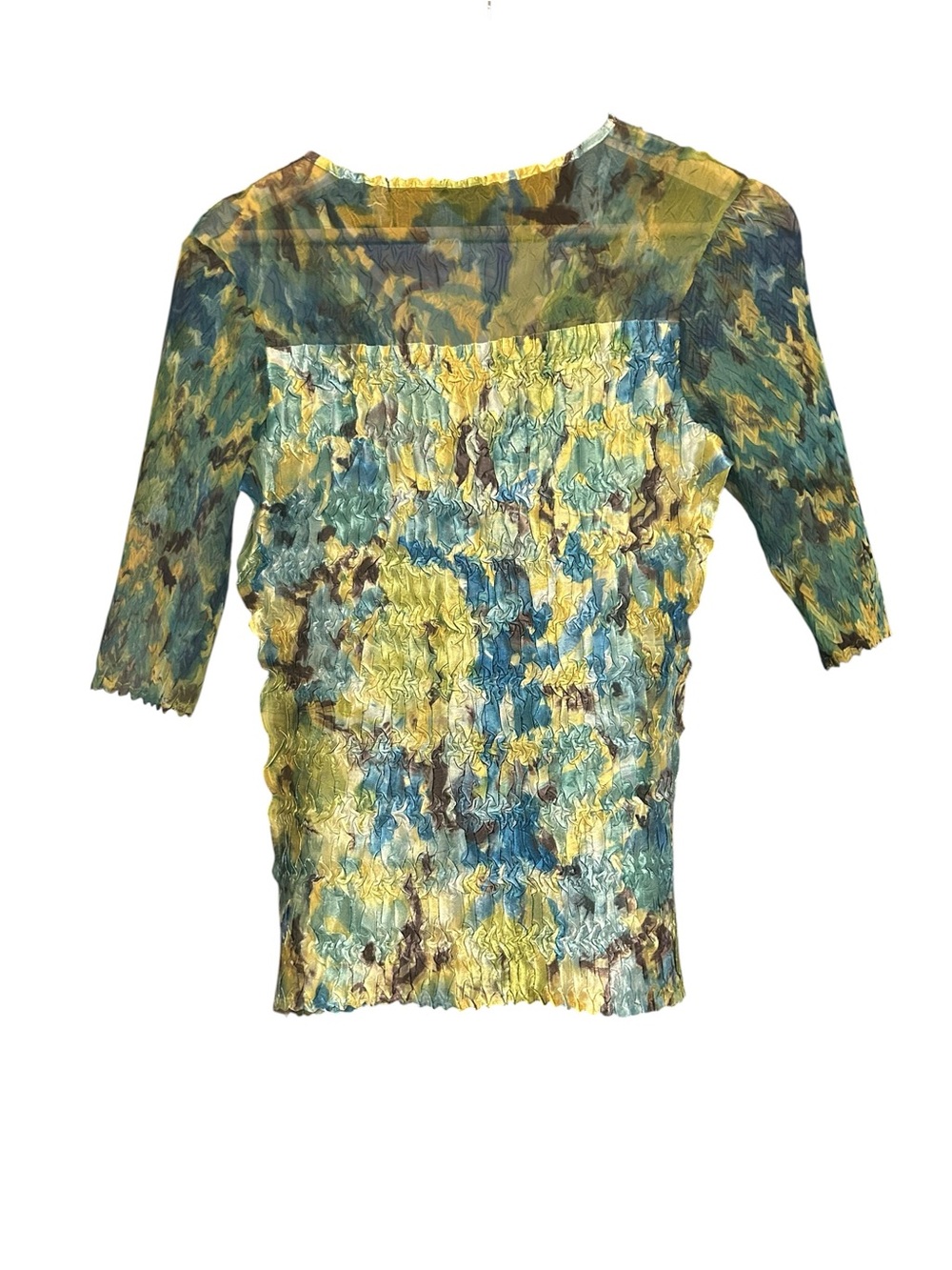 KV BY KOMAROV Kringle Style Blouse Sheer Arm & Top *Wearable Art* - Picture 2 of 12